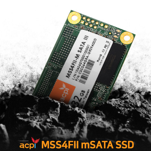 ACPI 산업용 SSD mSATA 64GB / MSS4FII 